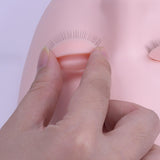 Maxbell 6Pcs Replacement Eyelids Teaching Removable Eyelids Eyelash Practice Eyelids color 3