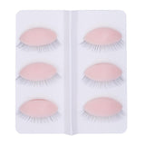 Maxbell 6Pcs Replacement Eyelids Teaching Removable Eyelids Eyelash Practice Eyelids color 3