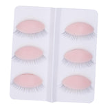 Maxbell 6Pcs Replacement Eyelids Teaching Removable Eyelids Eyelash Practice Eyelids color 3