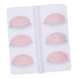 Maxbell 6Pcs Replacement Eyelids Teaching Removable Eyelids Eyelash Practice Eyelids color 3