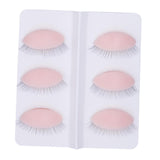 Maxbell 6Pcs Replacement Eyelids Teaching Removable Eyelids Eyelash Practice Eyelids color 3