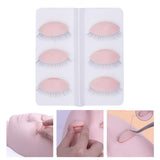 Maxbell 6Pcs Replacement Eyelids Teaching Removable Eyelids Eyelash Practice Eyelids color 3