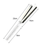 Maxbell Butterfly Comb Hair Styling Tool Unsharpened Foldable Training Comb White