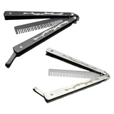 Maxbell Butterfly Comb Hair Styling Tool Unsharpened Foldable Training Comb White