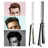 Maxbell Butterfly Comb Hair Styling Tool Unsharpened Foldable Training Comb White