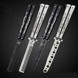 Maxbell Butterfly Comb Hair Styling Tool Unsharpened Foldable Training Comb White