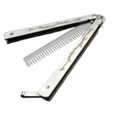 Maxbell Butterfly Comb Hair Styling Tool Unsharpened Foldable Training Comb White