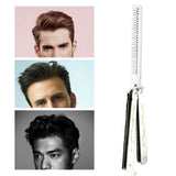 Maxbell Butterfly Comb Hair Styling Tool Unsharpened Foldable Training Comb White