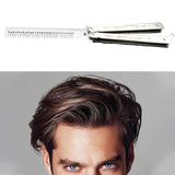 Maxbell Butterfly Comb Hair Styling Tool Unsharpened Foldable Training Comb White