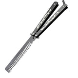 Maxbell Butterfly Comb Hair Styling Tool Unsharpened Foldable Training Comb Black