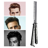 Maxbell Butterfly Comb Hair Styling Tool Unsharpened Foldable Training Comb Black