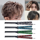Maxbell Practice Butterfly Comb Trainer Foldable Stainless Steel Metal Practice Comb Red