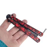 Maxbell Practice Butterfly Comb Trainer Foldable Stainless Steel Metal Practice Comb Red