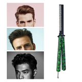 Maxbell Practice Butterfly Comb Trainer Foldable Stainless Steel Metal Practice Comb Green