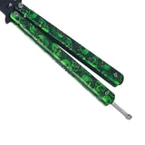 Maxbell Practice Butterfly Comb Trainer Foldable Stainless Steel Metal Practice Comb Green