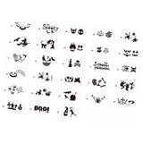 Maxbell 28 Pieces Face Body Painting Stencils Reusable for Holiday Carnival Children