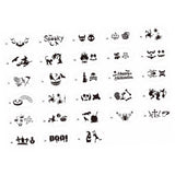 Maxbell 28 Pieces Face Body Painting Stencils Reusable for Holiday Carnival Children