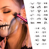 Maxbell 28 Pieces Face Body Painting Stencils Reusable for Holiday Carnival Children