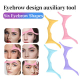 Maxbell Silicone Eyebrow Shaping Tool Eyeliner Stencil Make Up Tool