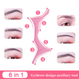 Maxbell Silicone Eyebrow Shaping Tool Eyeliner Stencil Make Up Tool