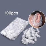 Maxbell 100 Pieces 1 Time Ear Covers Durable for Hotel Shower Hair Salon Treatment