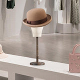 Maxbell Hat Display Stand Portable Sturdy Hat Holder for Malls Styling Salon Markets long brown