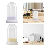 Maxbell Makeup Brush Cleaning Bowl Holder Washing Tool Travel with Dust Cover 3 in 1 Cream Color