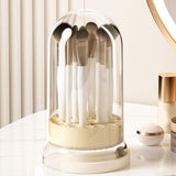 Maxbell Makeup Brush Cleaning Bowl Holder Washing Tool Travel with Dust Cover 3 in 1 Cream Color