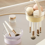 Maxbell Makeup Brush Cleaning Bowl Holder Washing Tool Travel with Dust Cover 3 in 1 Purple