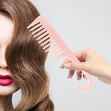 Maxbell Premium Wide Tooth Comb Hair Combs for Thick Long Curly Hair Detangling Comb pink