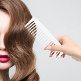 Maxbell Shampoo Comb Hairstyling Prevents Tangles Hair Comb for Men Women Thick Hair white
