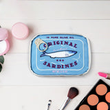 Maxbell Travel Cosmetic Organizer for Women Cute Makeup Bag for Daily Use Dorm Hotel Blue