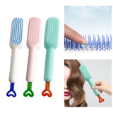 Maxbell Hairdressing Brush Clean Scalable Detangling Brush for Short Curly Hair white