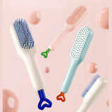 Maxbell Hairdressing Brush Clean Scalable Detangling Brush for Short Curly Hair white