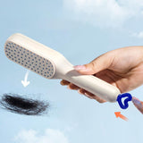 Maxbell Hairdressing Brush Clean Scalable Detangling Brush for Short Curly Hair white