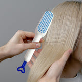 Maxbell Hairdressing Brush Clean Scalable Detangling Brush for Short Curly Hair white