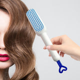 Maxbell Hairdressing Brush Clean Scalable Detangling Brush for Short Curly Hair white