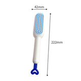 Maxbell Hairdressing Brush Clean Scalable Detangling Brush for Short Curly Hair white