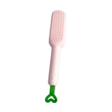 Maxbell Hairdressing Brush Clean Scalable Detangling Brush for Short Curly Hair pink