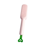 Maxbell Hairdressing Brush Clean Scalable Detangling Brush for Short Curly Hair pink