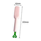 Maxbell Hairdressing Brush Clean Scalable Detangling Brush for Short Curly Hair pink
