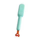 Maxbell Hairdressing Brush Clean Scalable Detangling Brush for Short Curly Hair blue