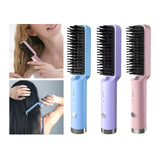 Maxbell Hair Straightener Brush Travel Size Birthday Presents Hair Straightener Comb Pink