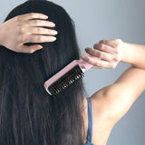 Maxbell Hair Straightener Brush Travel Size Birthday Presents Hair Straightener Comb Pink