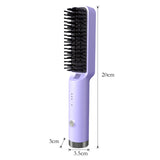 Maxbell Hair Straightener Brush Travel Size Birthday Presents Hair Straightener Comb Purple