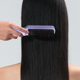 Maxbell Hair Straightener Brush Travel Size Birthday Presents Hair Straightener Comb Purple