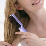 Maxbell Hair Straightener Brush Travel Size Birthday Presents Hair Straightener Comb Purple