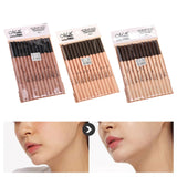 Maxbell 12Pcs Eyeliner Pencil Blemishes for Face Shaping Lips Dark Circles Treatment Black Nude Pink