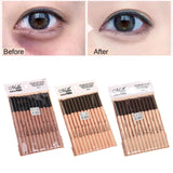 Maxbell 12Pcs Eyeliner Pencil Blemishes for Face Shaping Lips Dark Circles Treatment Black Nude Pink