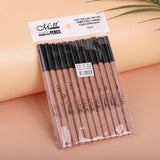 Maxbell 12Pcs Eyeliner Pencil Blemishes for Face Shaping Lips Dark Circles Treatment Black Nude Pink